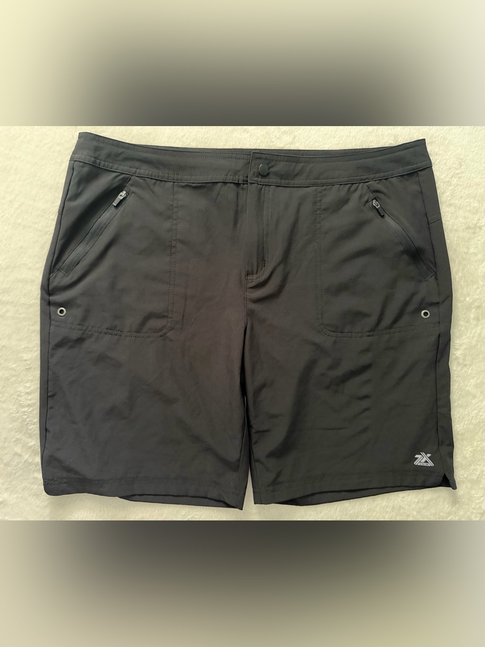 ZeroXposur Women's Black Swim Quick Dry Hybrid Shorts with Zipper Pockets